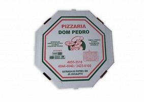 Caixa para pizza com impressão flexográfica